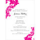 Hot Pink Damask Invitations Image 9 of 11